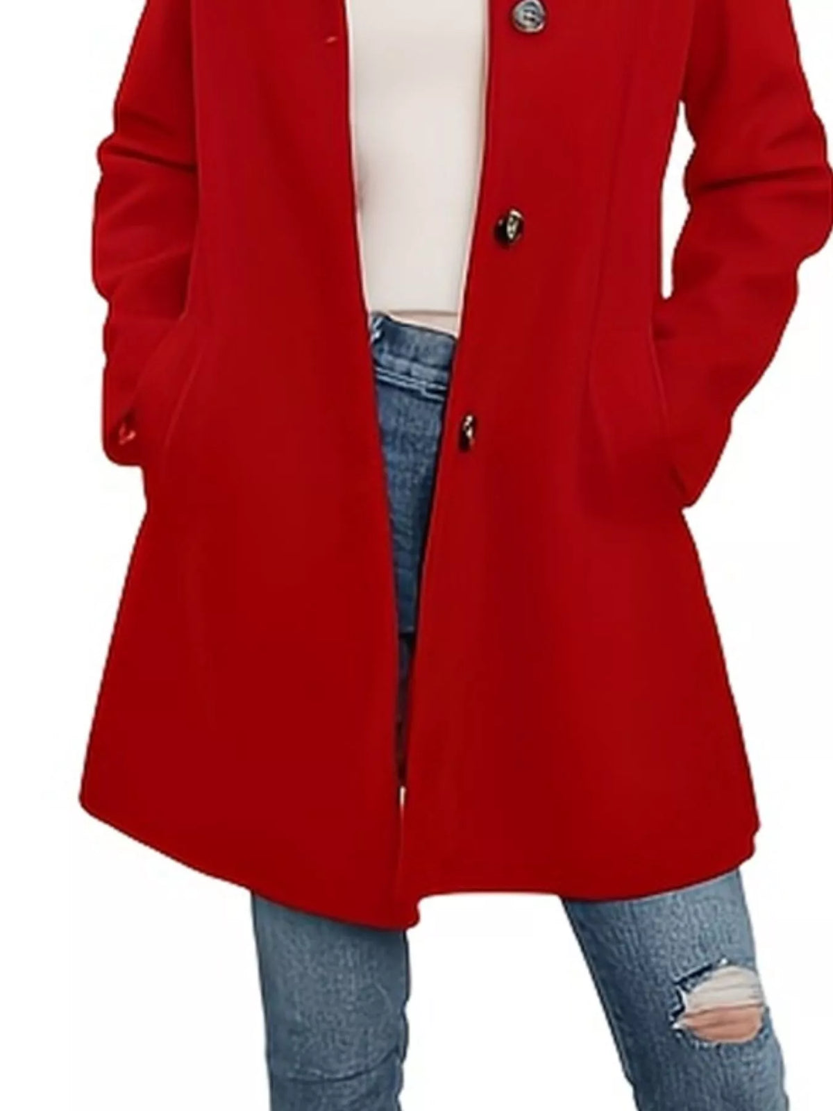 Manteau Mirella – boutonné manches longues – photo produit 9