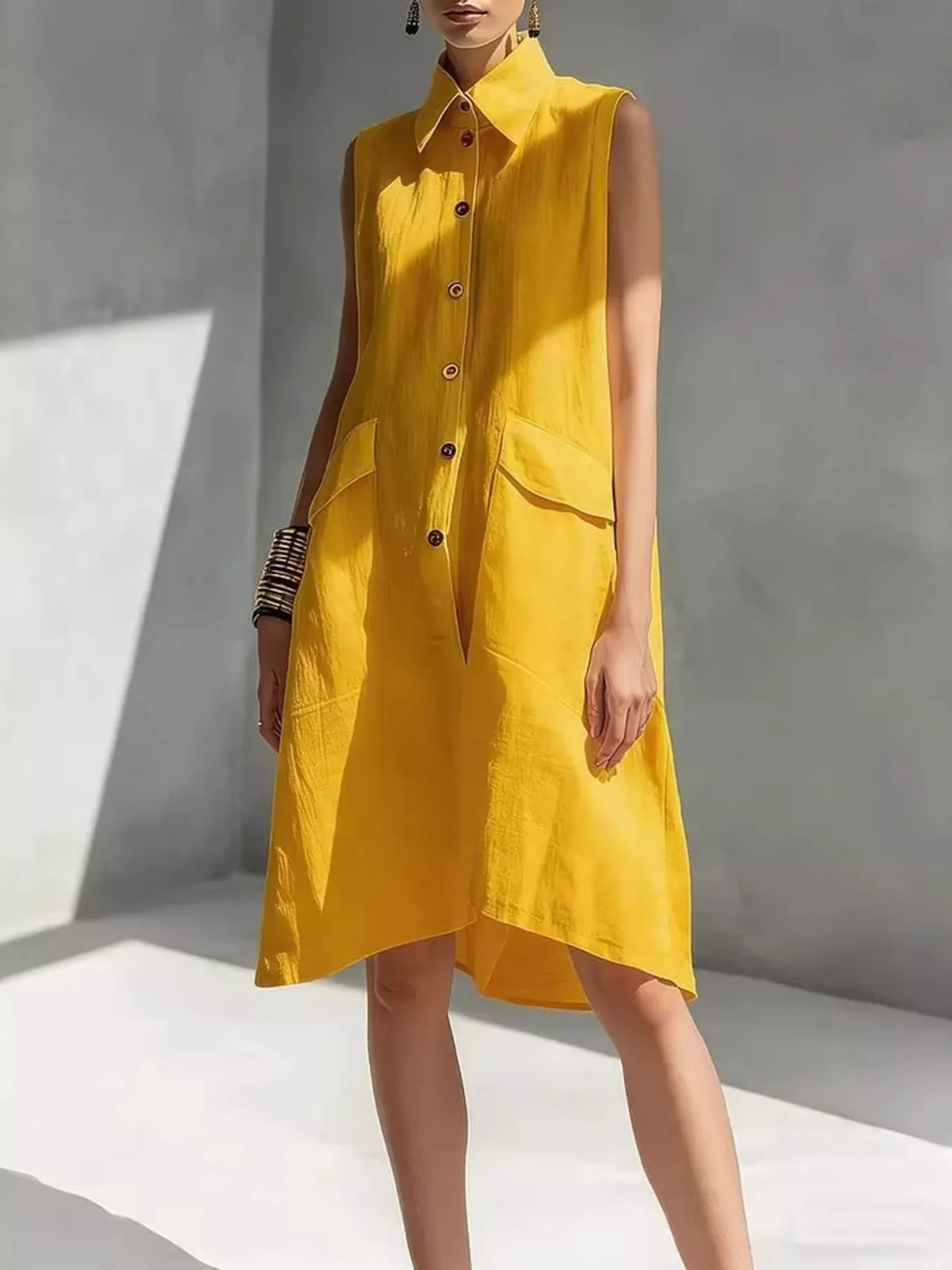 Robe Belinda boutonnée grande taille – photo produit 8