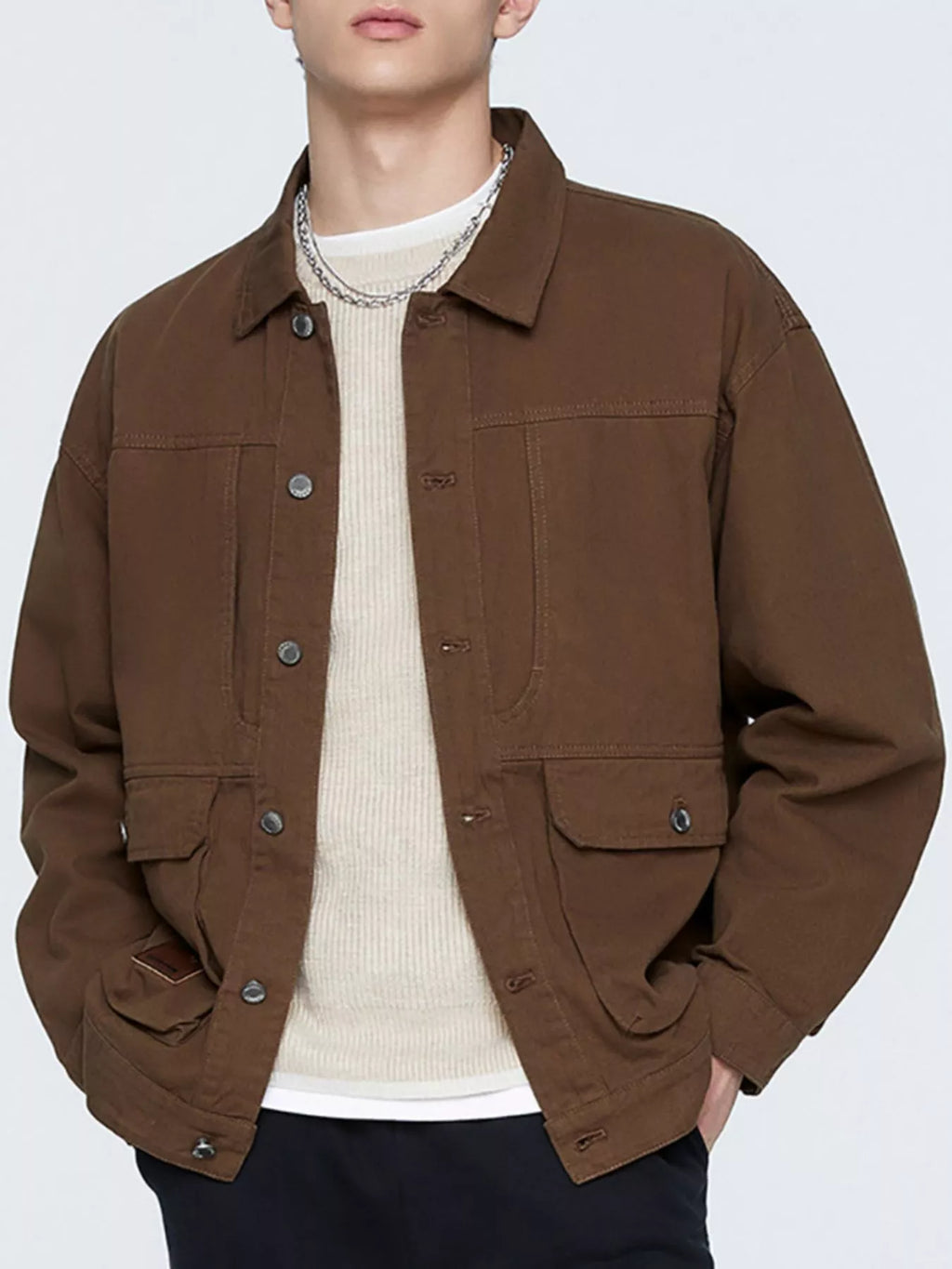 Veste Brieuc boutonnée grande taille – photo produit 1