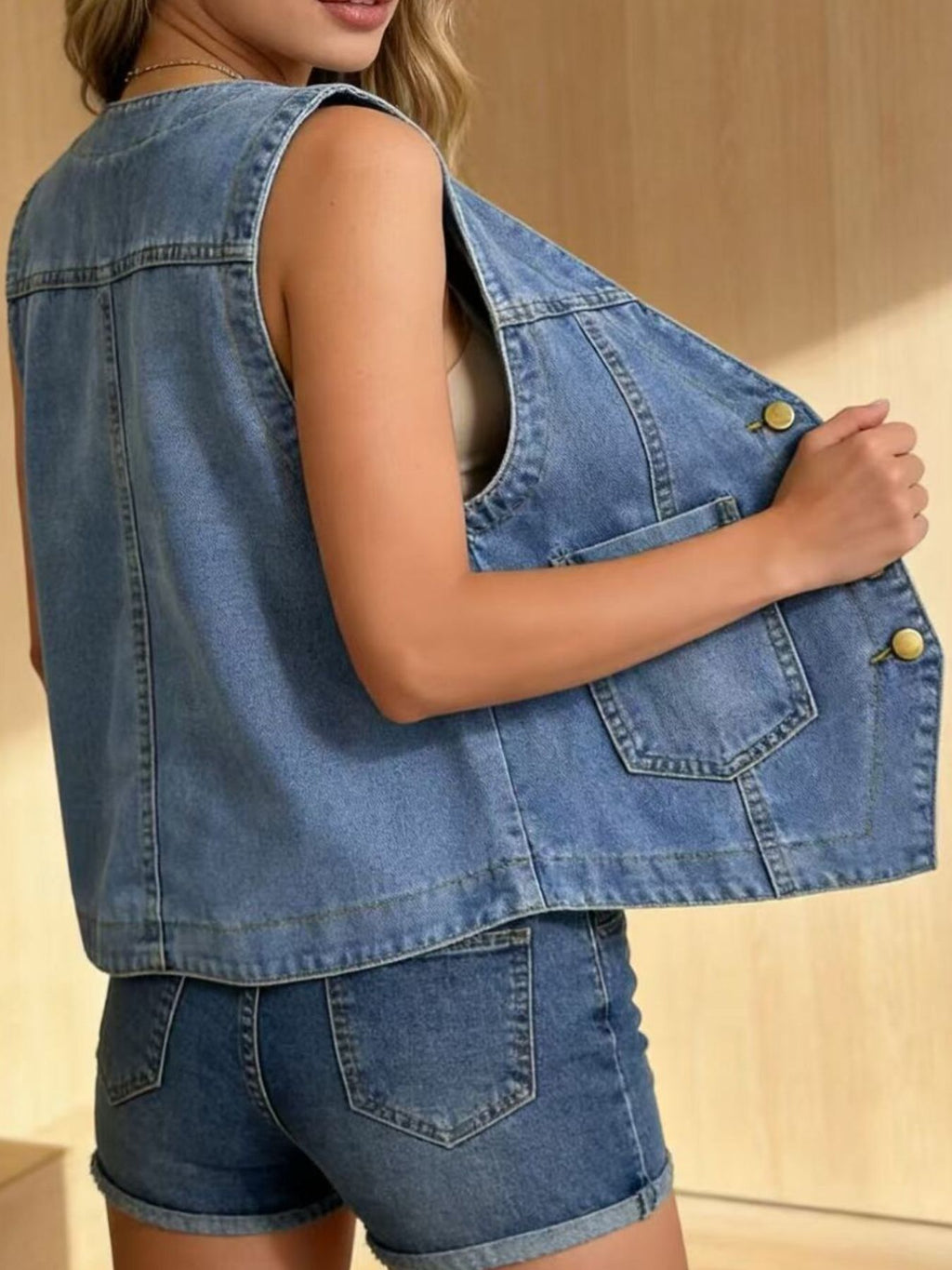 Gilet Aurore en jean – photo produit 6