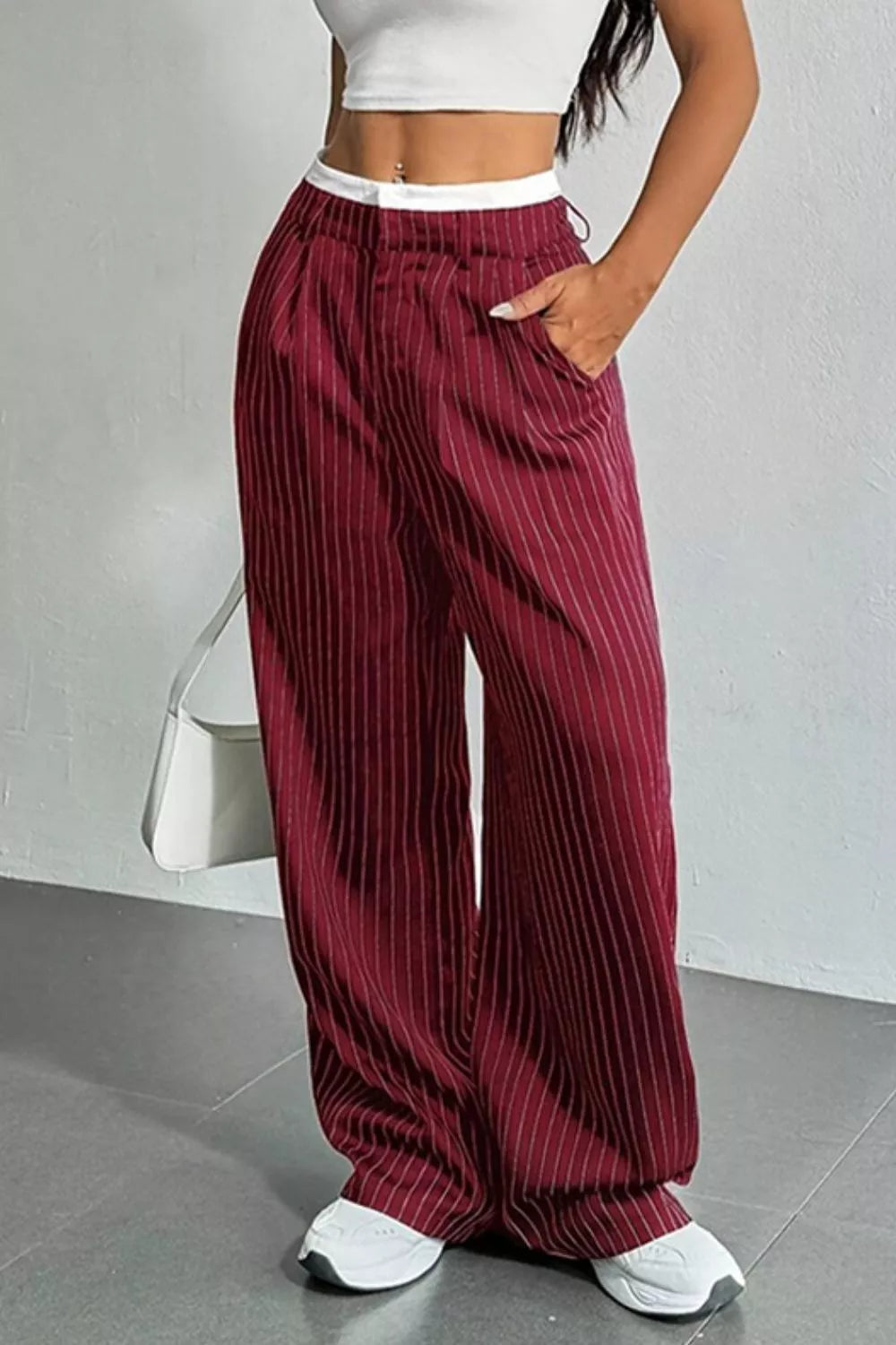 Pantalon Inès à fines rayures – photo produit 7