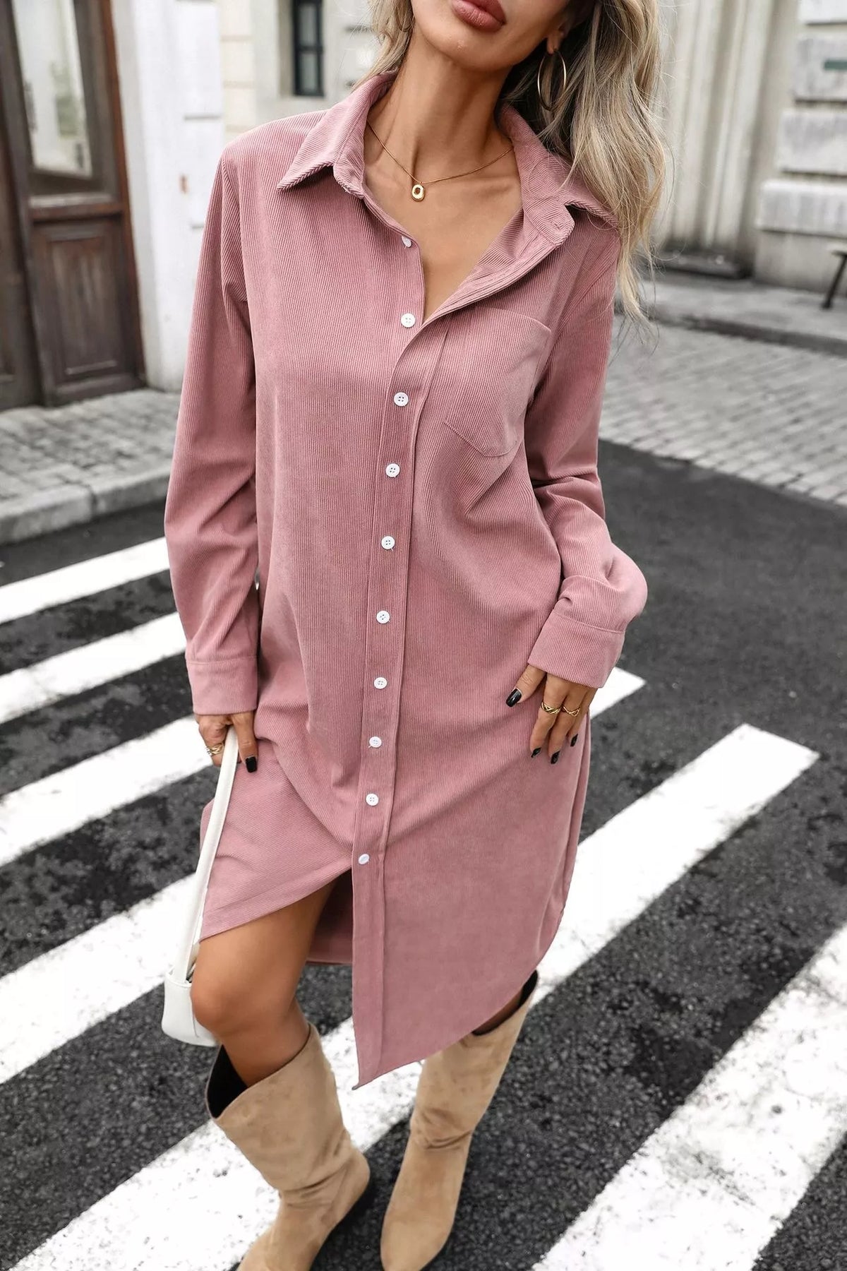 Robe – Rosalie chemise velours côtelé – photo produit 8