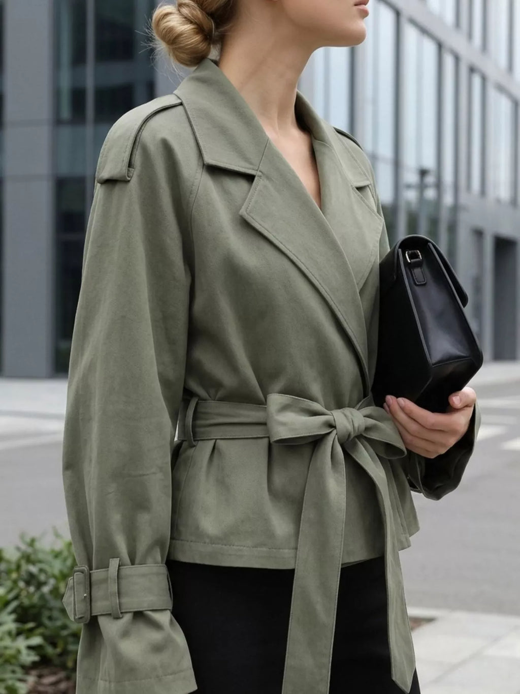 Trench Maëlle court ceinturé – photo produit 4