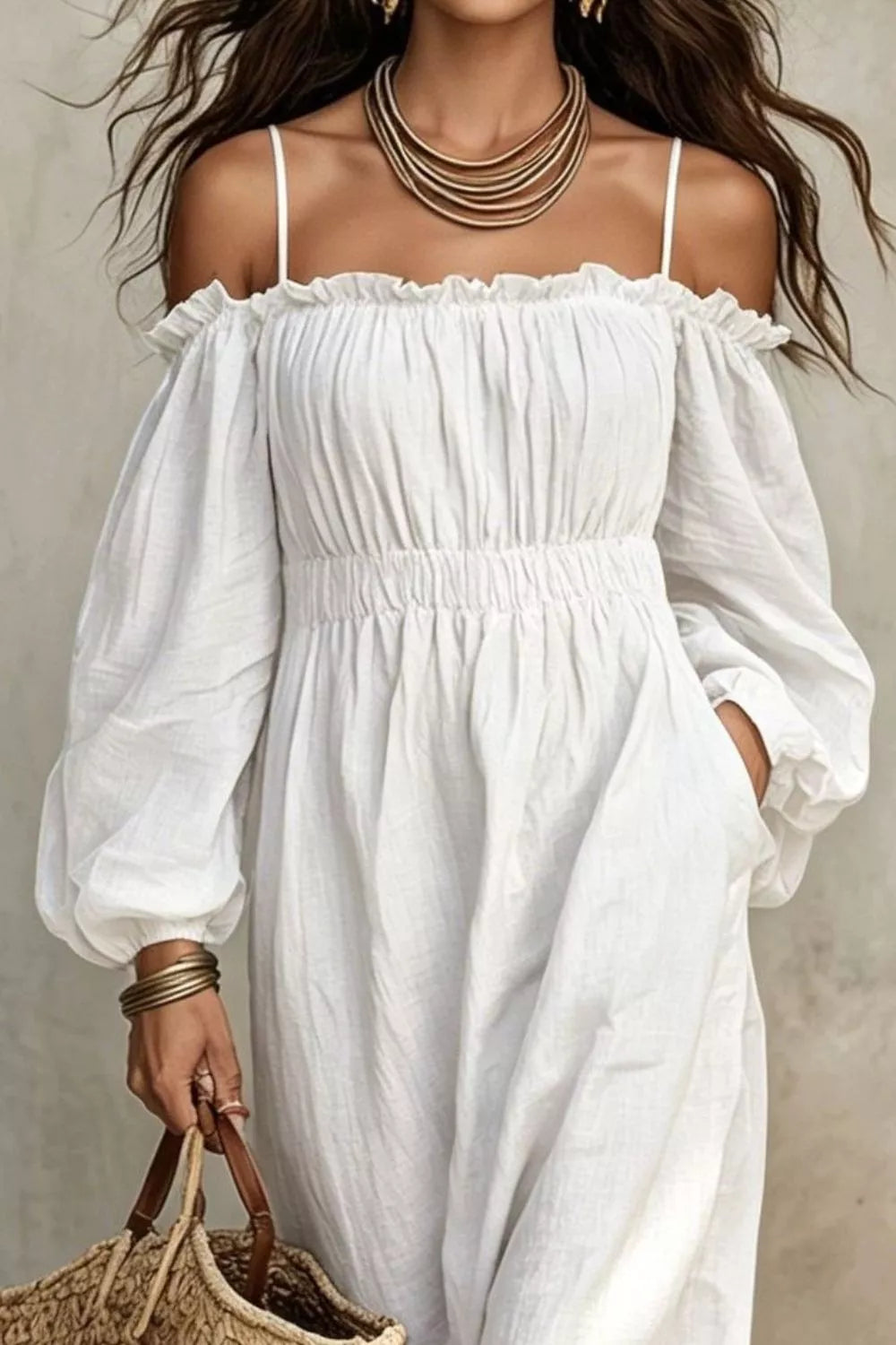 Robe Ilyana manches ballon – photo produit 4
