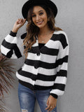 Gilet Théana – rayé boutonné manches longues – photo produit 1