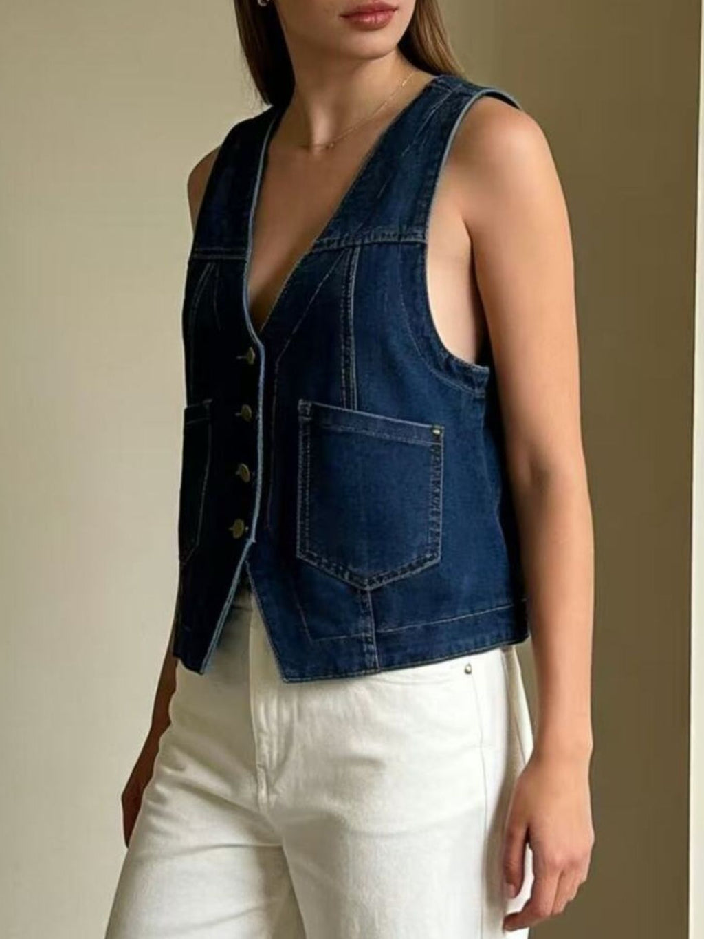 Gilet Aurore en jean – photo produit 8