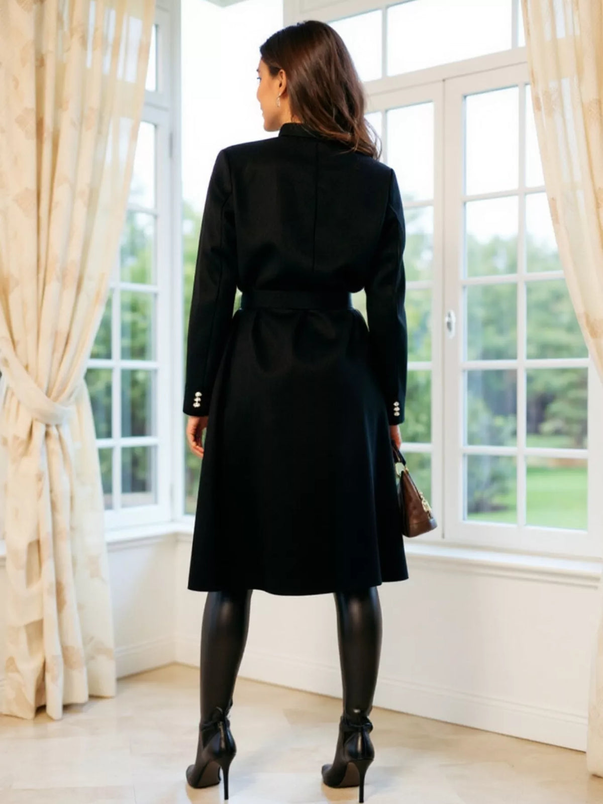 Manteau Ariane croisé ceinturé – photo produit 9