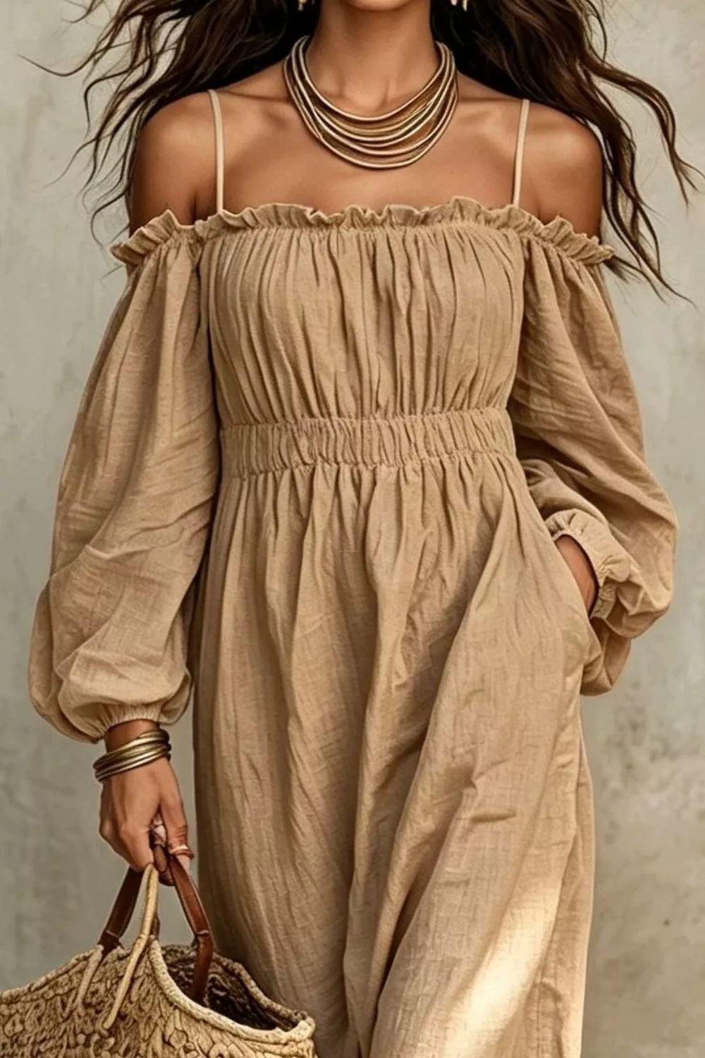 Robe Ilyana manches ballon – photo produit 6