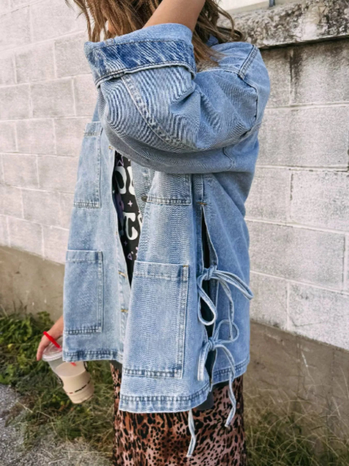 Veste en jean Livia à poches plaquées – photo produit 4
