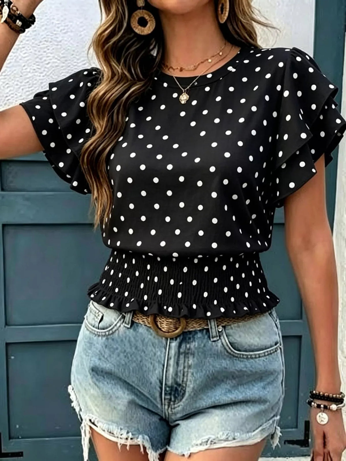 Blouse Albane à pois – photo produit 4
