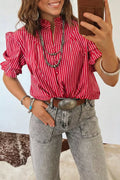 Chemise Lila rayée manches courtes – photo produit 1