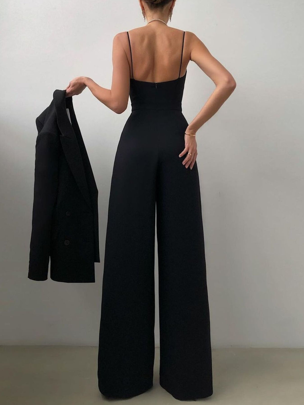 Combinaison Néria – pantalon large à fines bretelles grande taille – photo produit 3