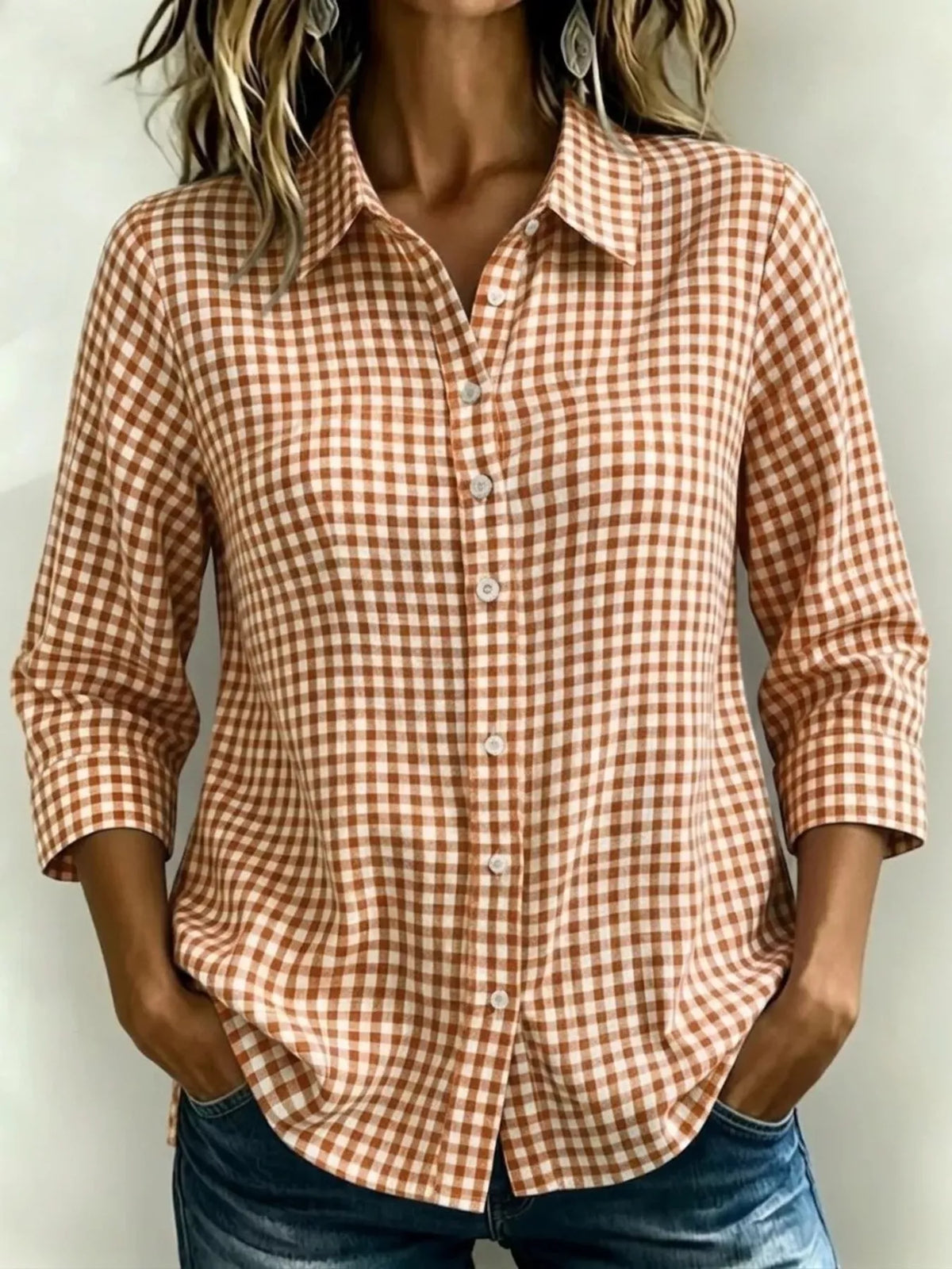 Chemise Céliane à carreaux – photo produit 6