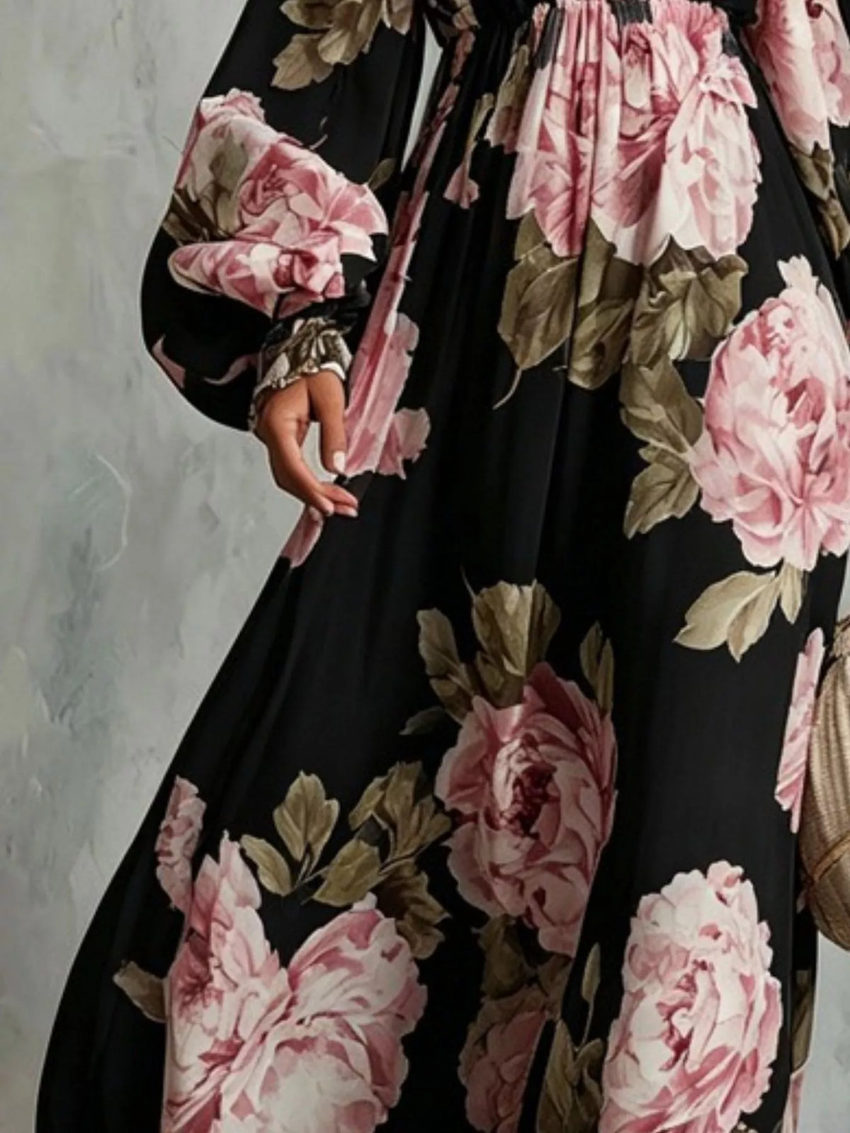 Robe longue Jade fleurie – photo produit 6