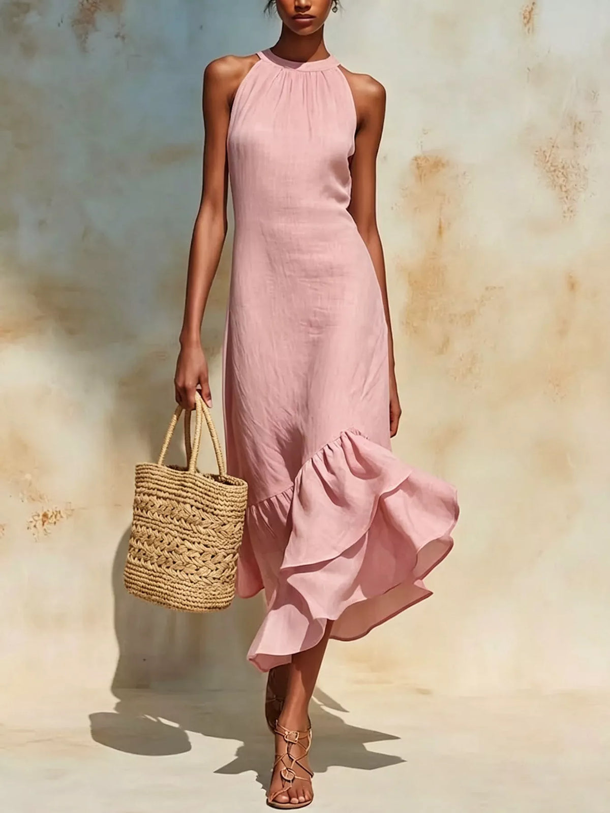 Robe midi Lylou volantée – photo produit 6