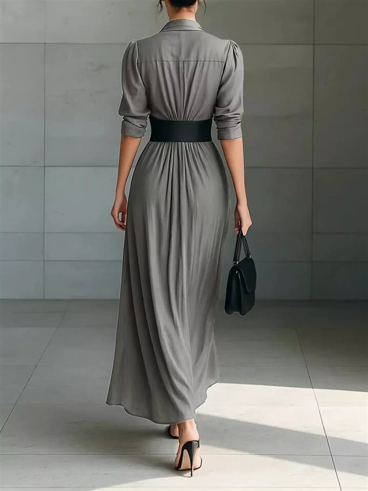 Robe chemise Ariane longue – photo produit 6