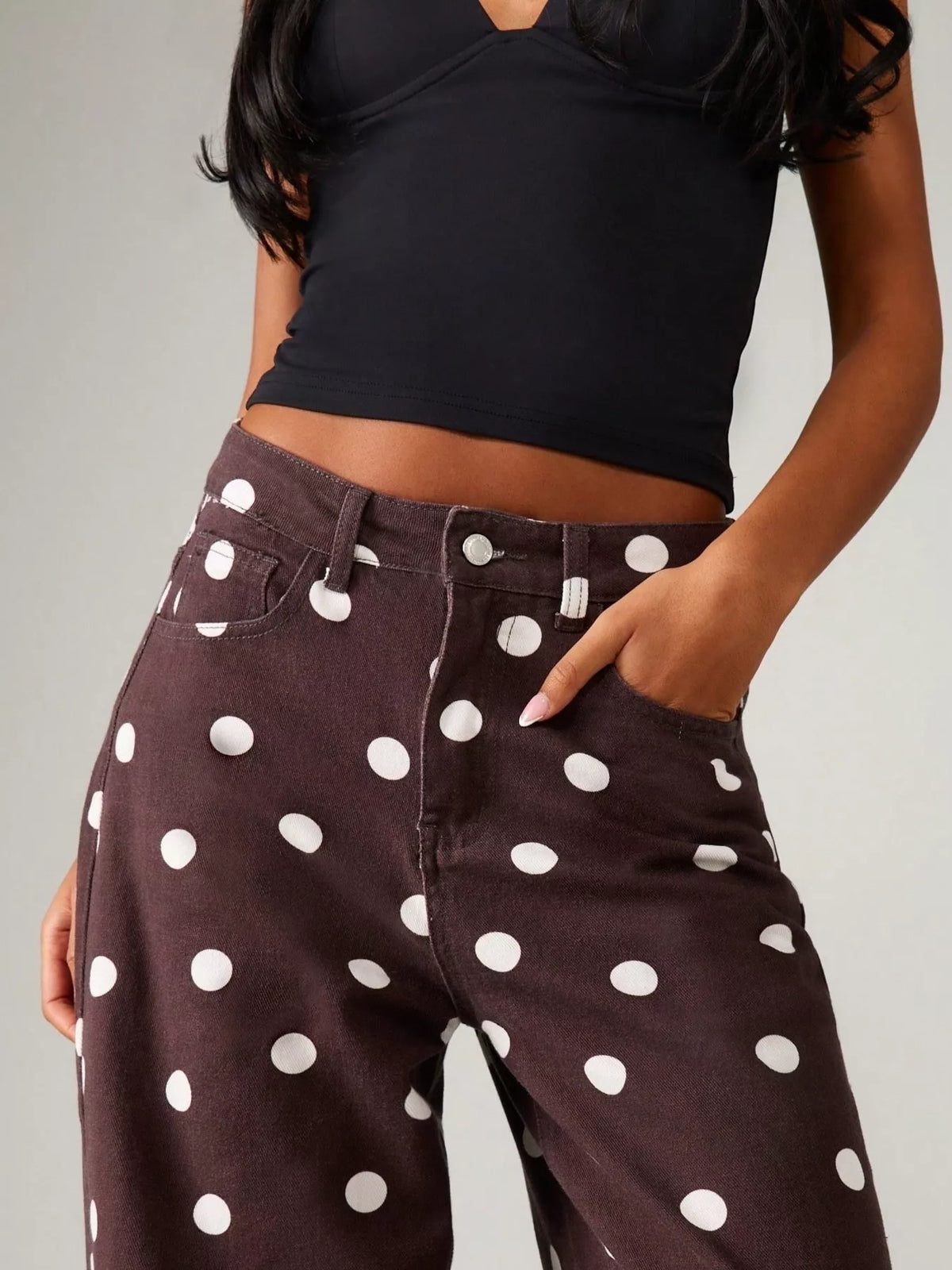 Jean Diva large à pois – photo produit 8