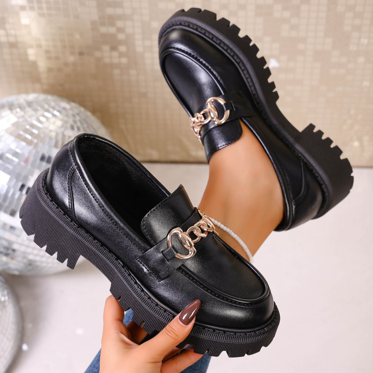 Mocassins Élise à chaîne – photo produit 8