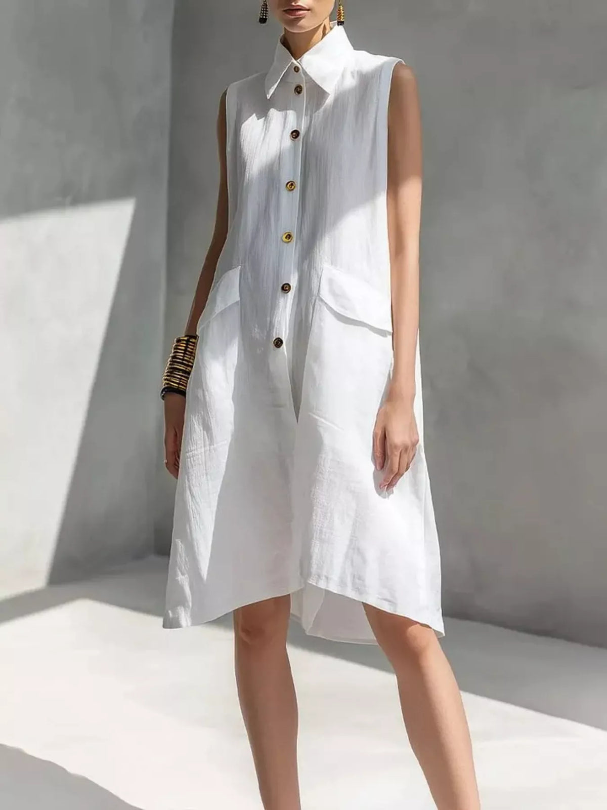 Robe Belinda boutonnée grande taille – photo produit 1
