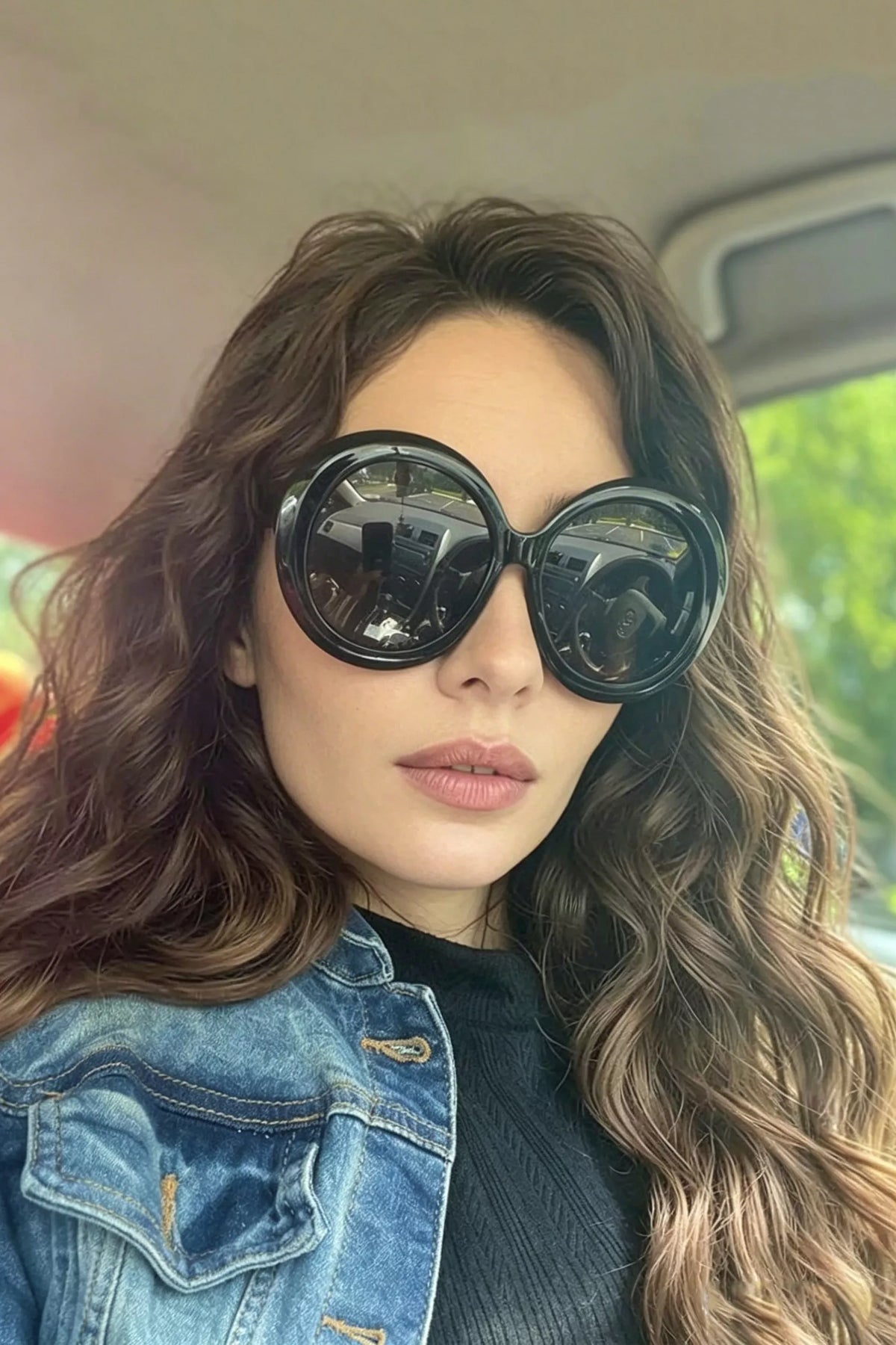 Lunettes Agathe rondes oversize – photo produit 1