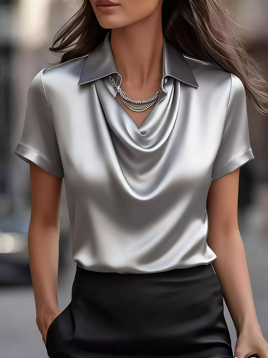 Blouse Daphné satinée – photo produit 5