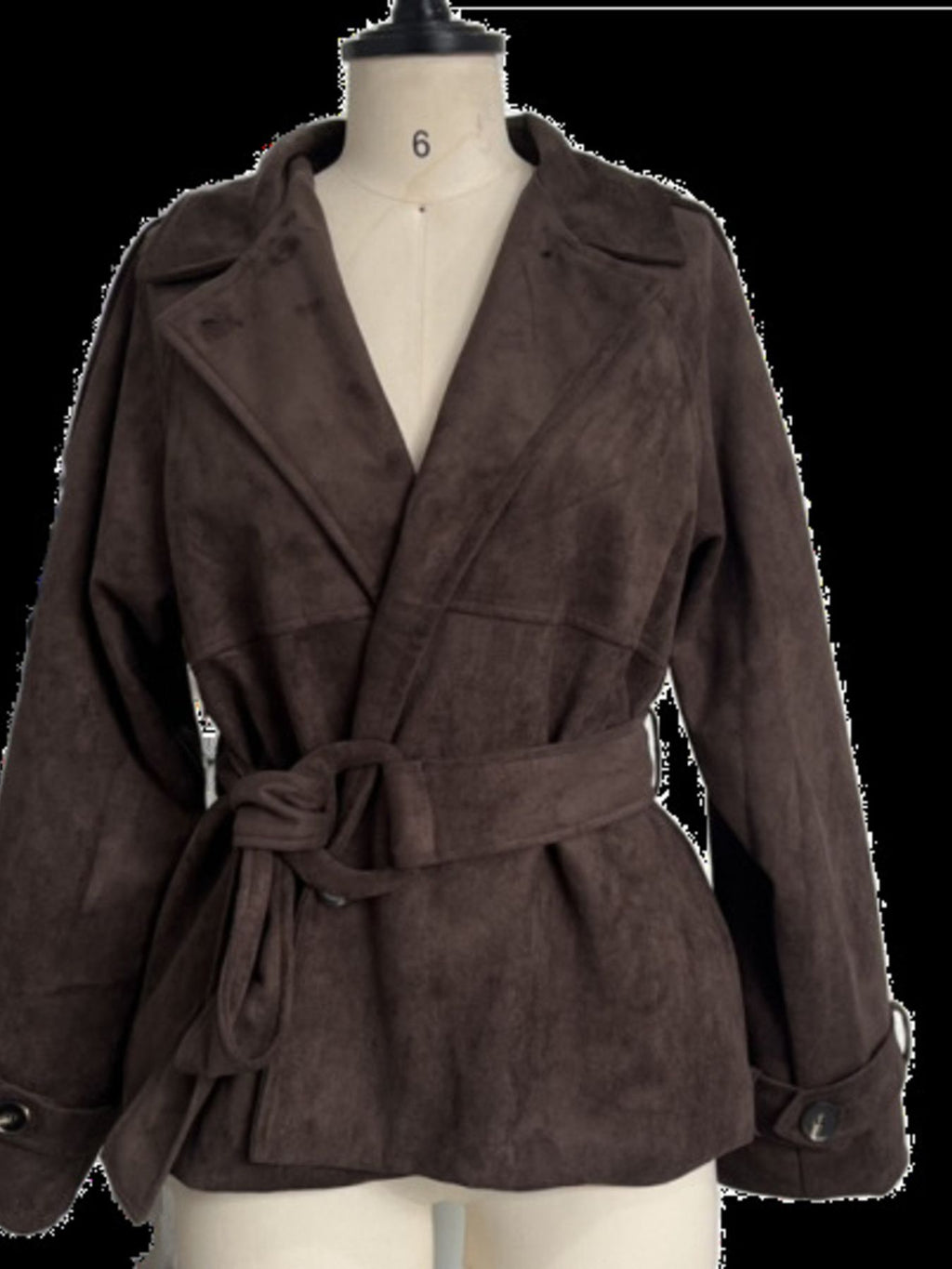 Manteau – Daphné col cranté ceinture – photo produit 6