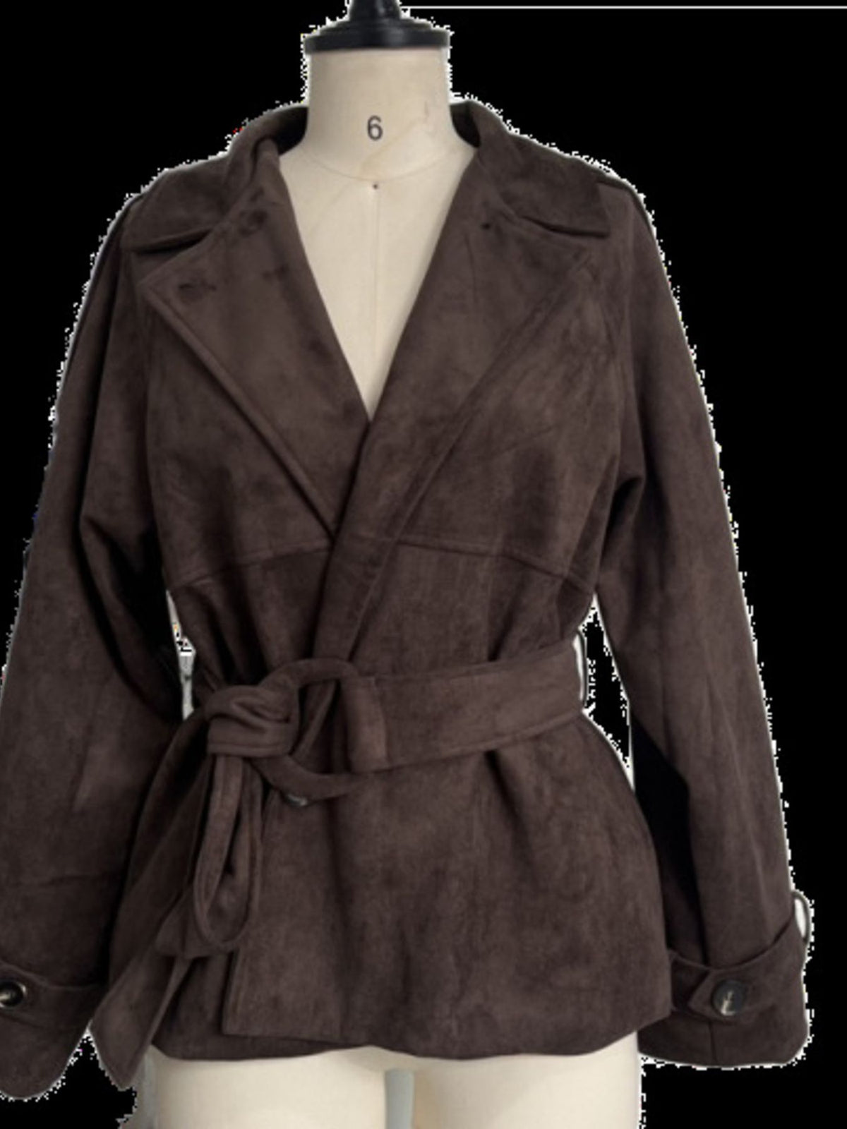 Manteau – Daphné col cranté ceinture – photo produit 6
