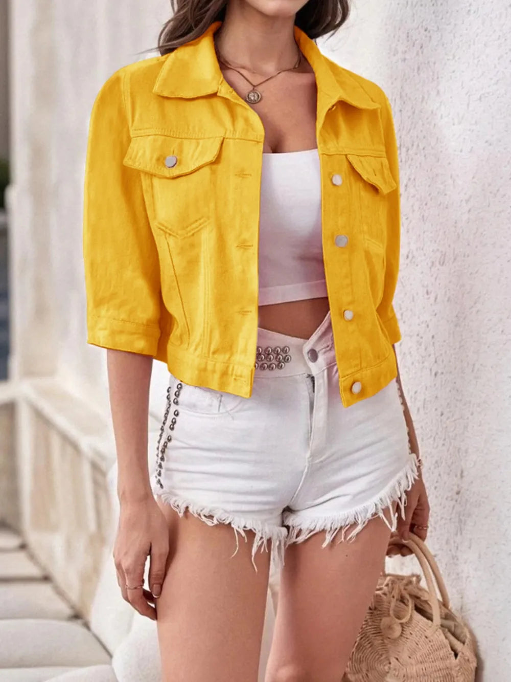 Veste en jean Eva grande taille – photo produit 1