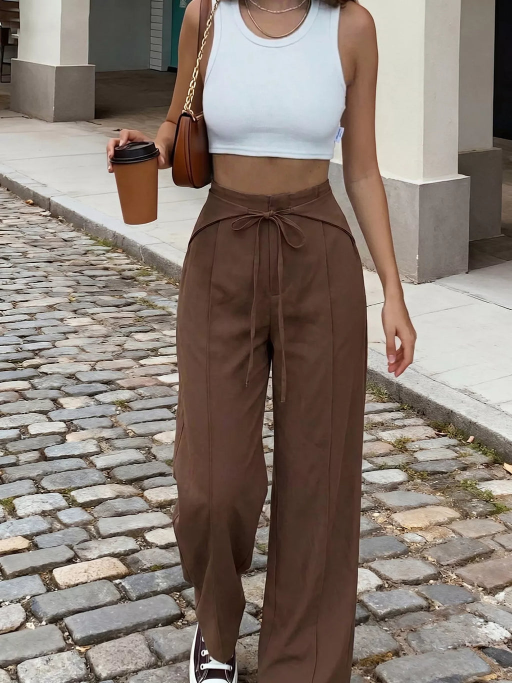 Pantalon Alba large à cordon – photo produit 3