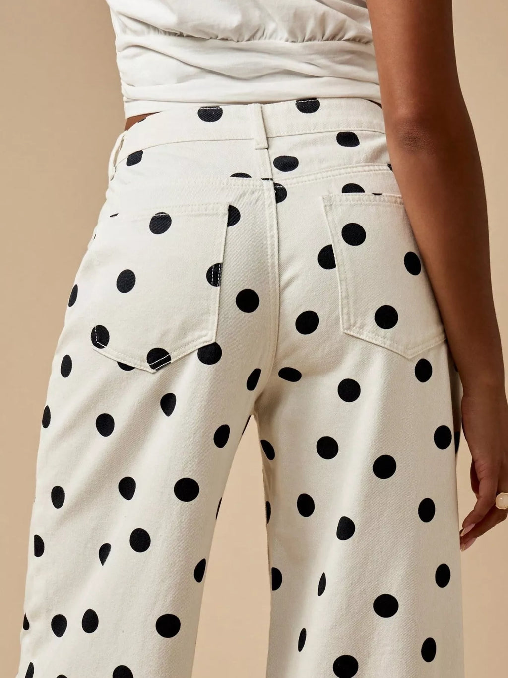 Jean Diva large à pois – photo produit 4