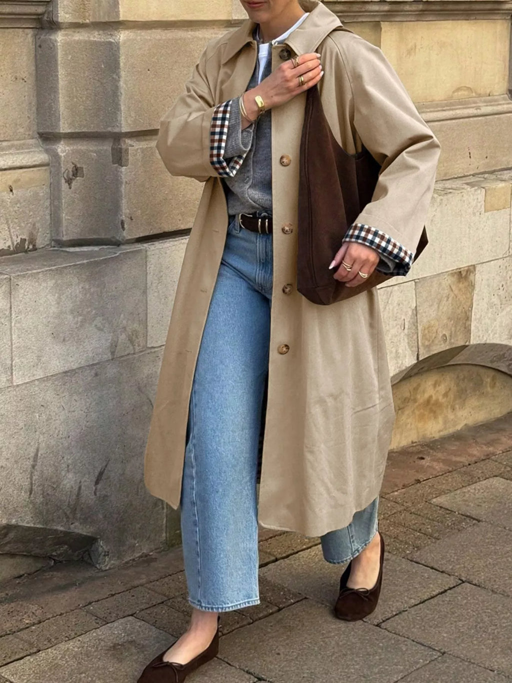 Trench Perla à doublure carreaux – photo produit 1