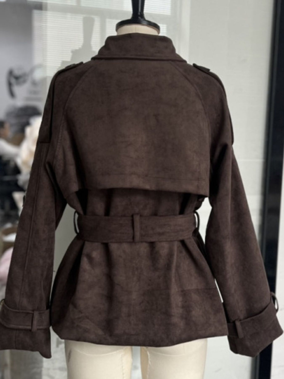 Manteau – Daphné col cranté ceinture – photo produit 7