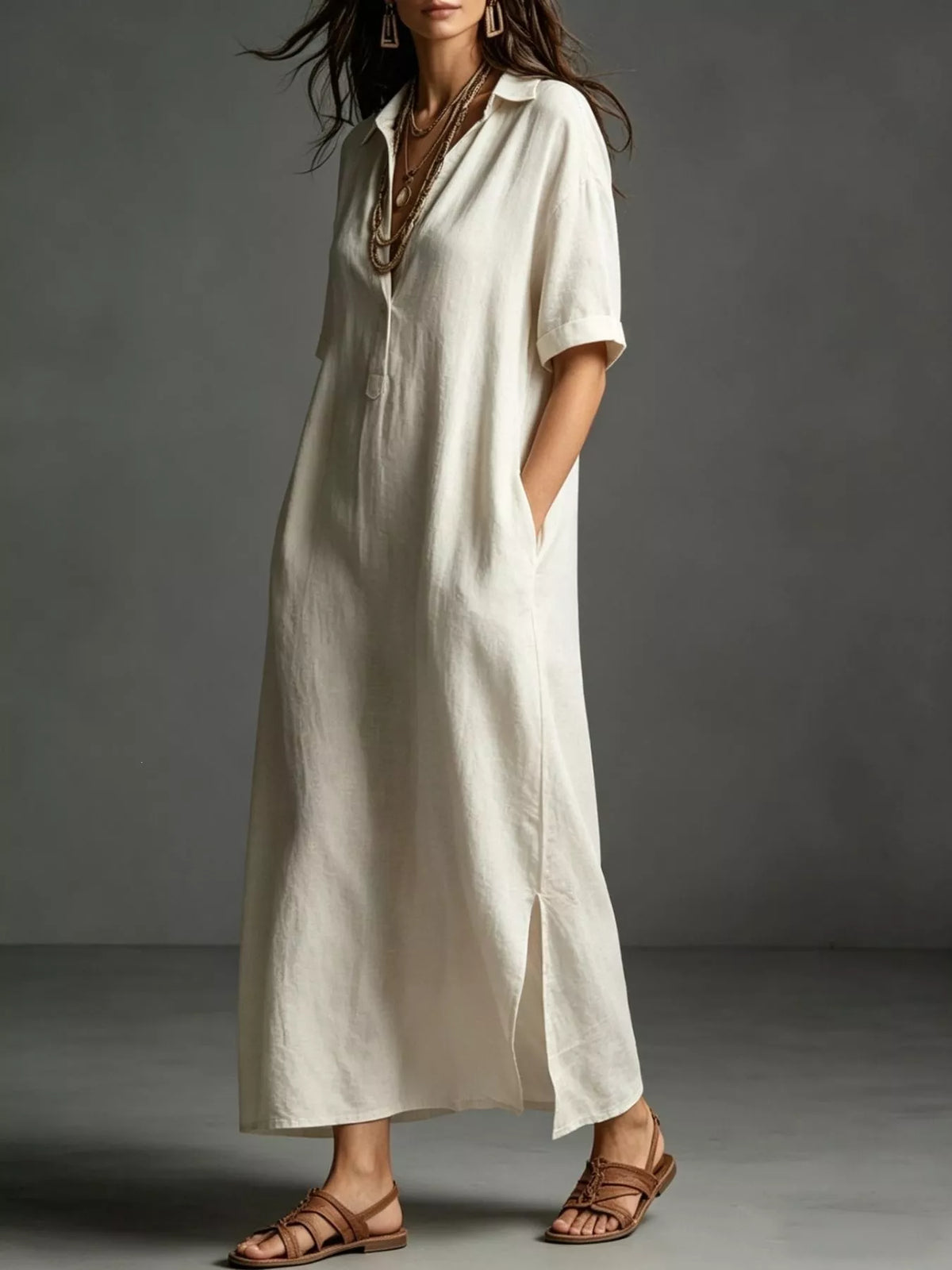 Robe chemise Maya grande taille – photo produit 3