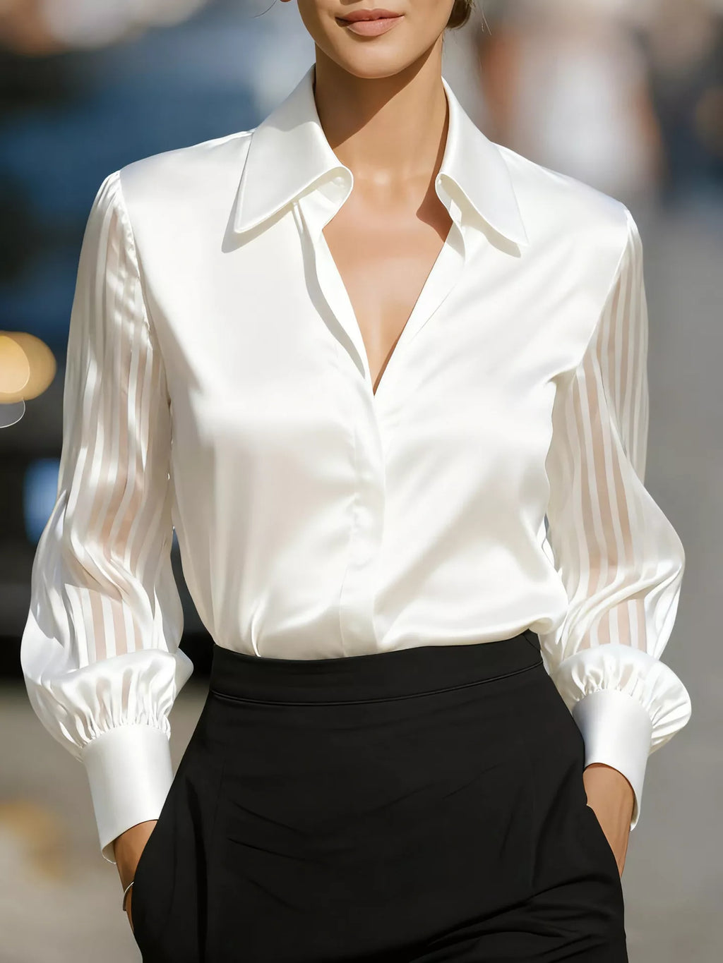 Chemise Shamara manches transparentes – photo produit 1