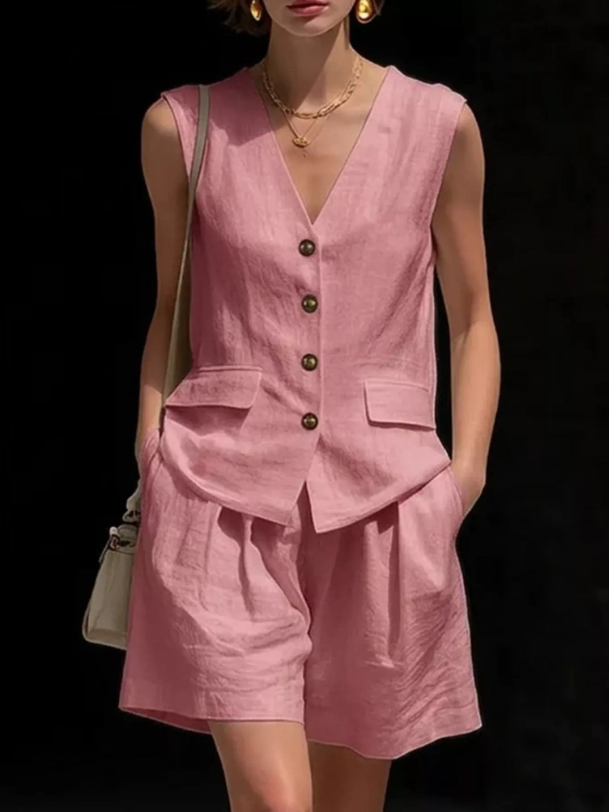 Ensemble Belinda gilet et short – photo produit 9