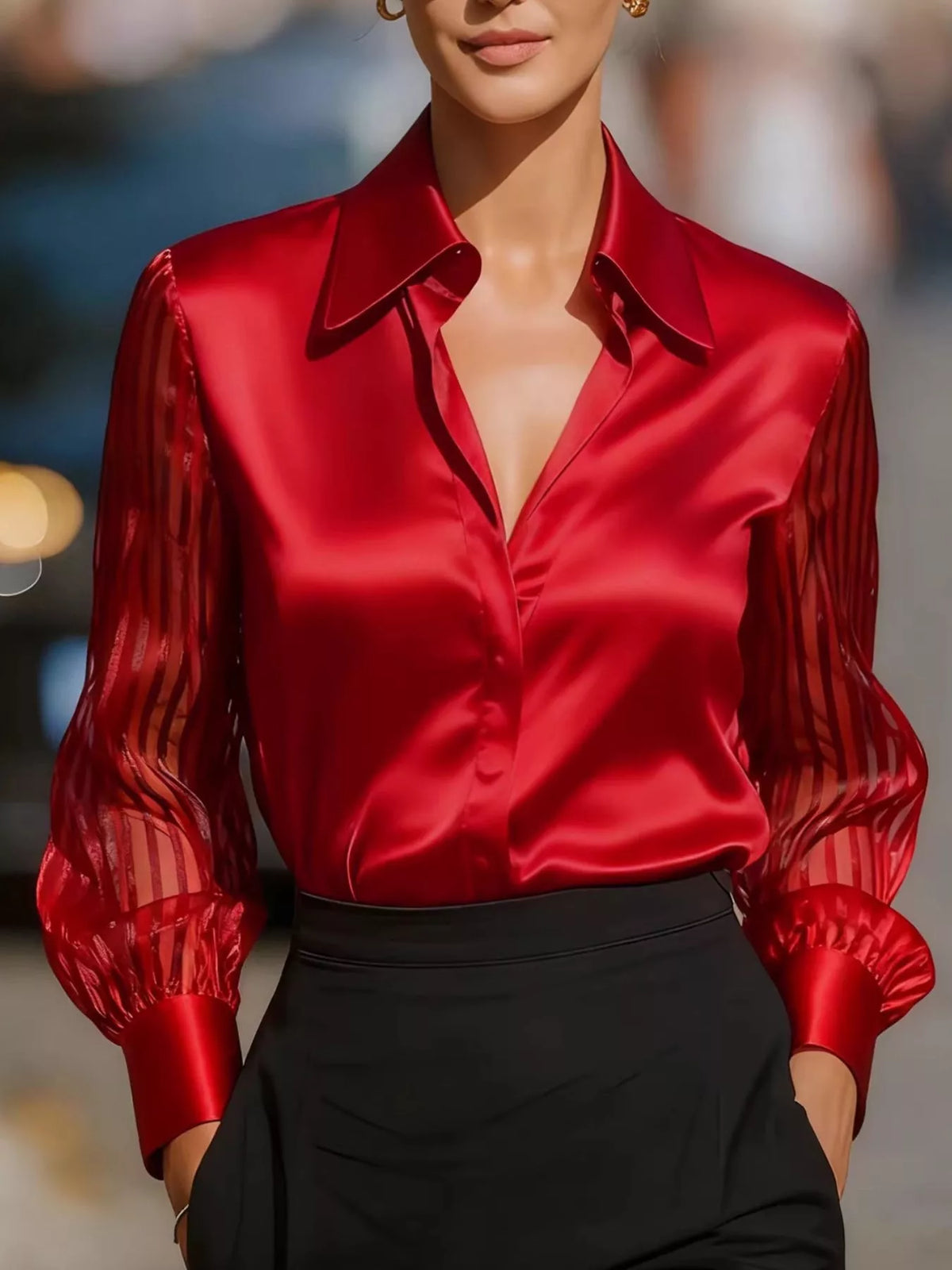 Chemise Shamara manches transparentes – photo produit 3