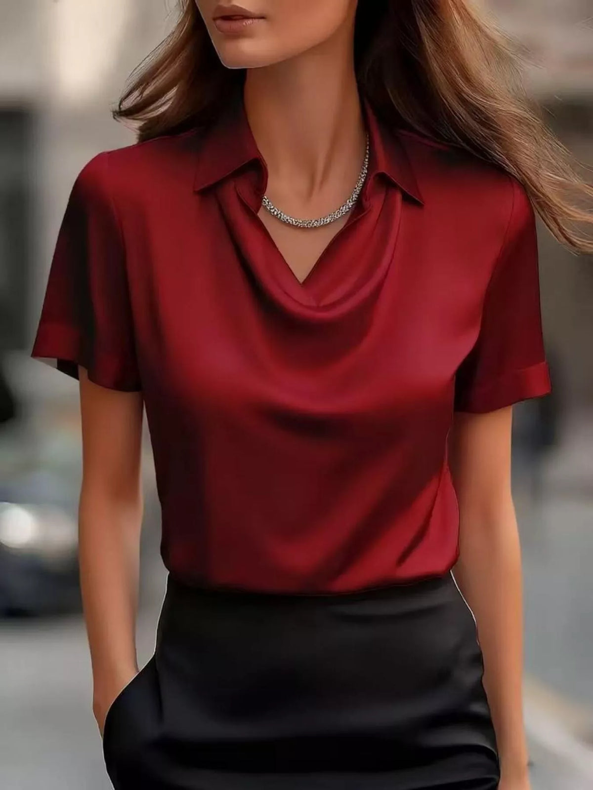 Blouse Daphné satinée – photo produit 8