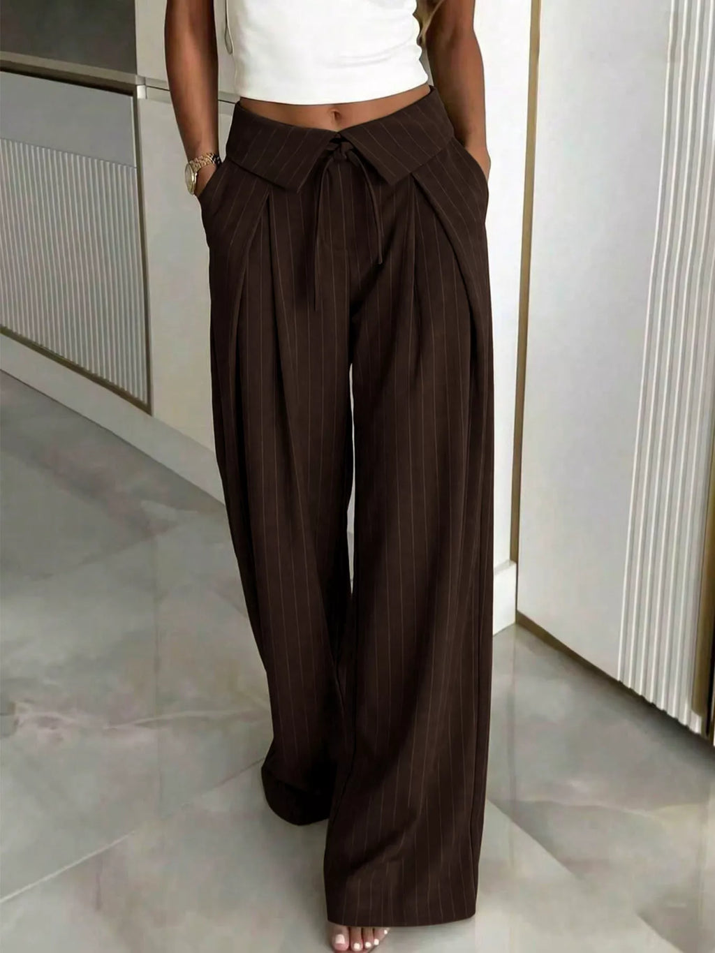 Pantalon Devine à fines rayures – photo produit 10
