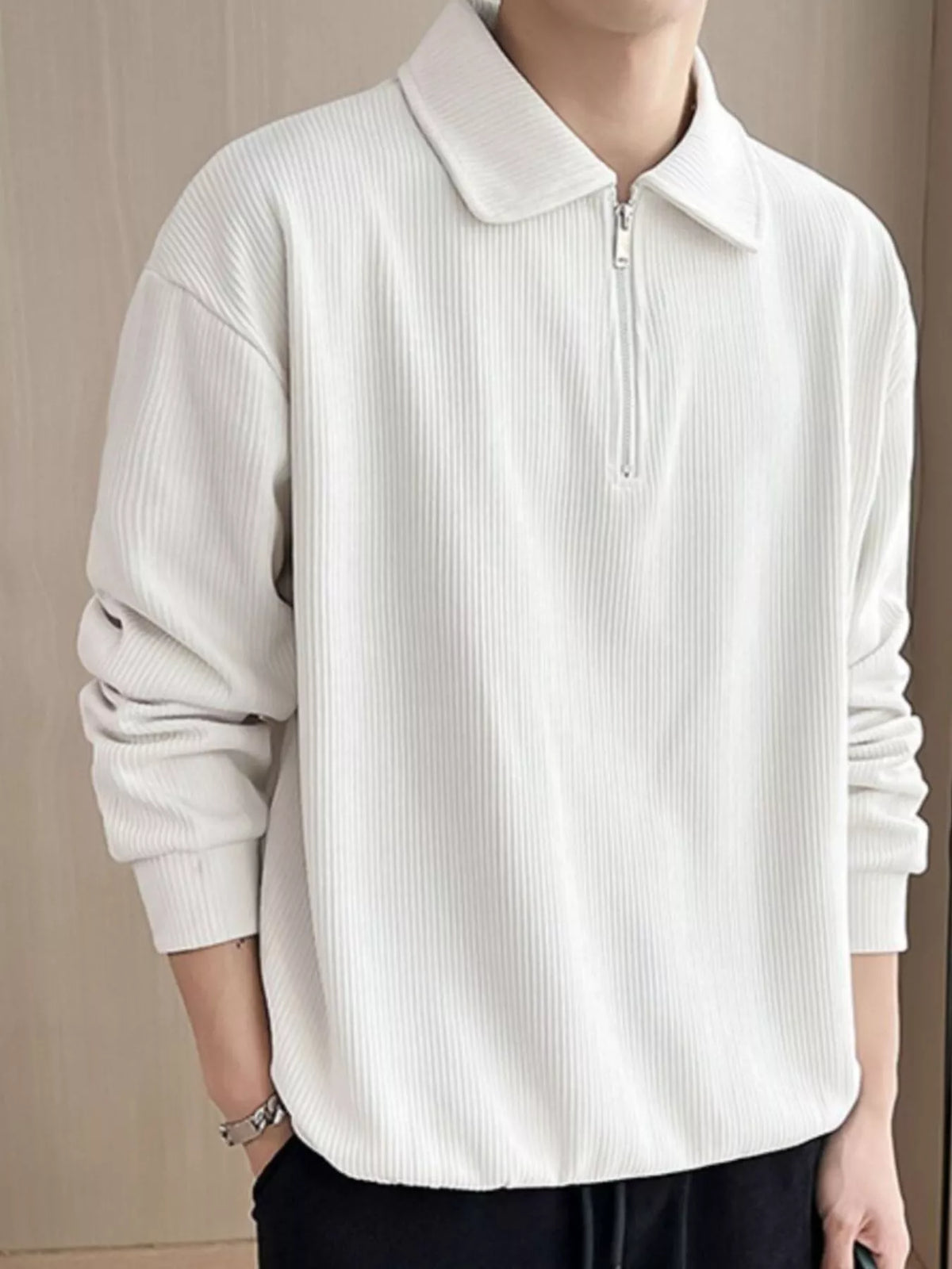 Polo homme Adem en velours côtelé – photo produit 6