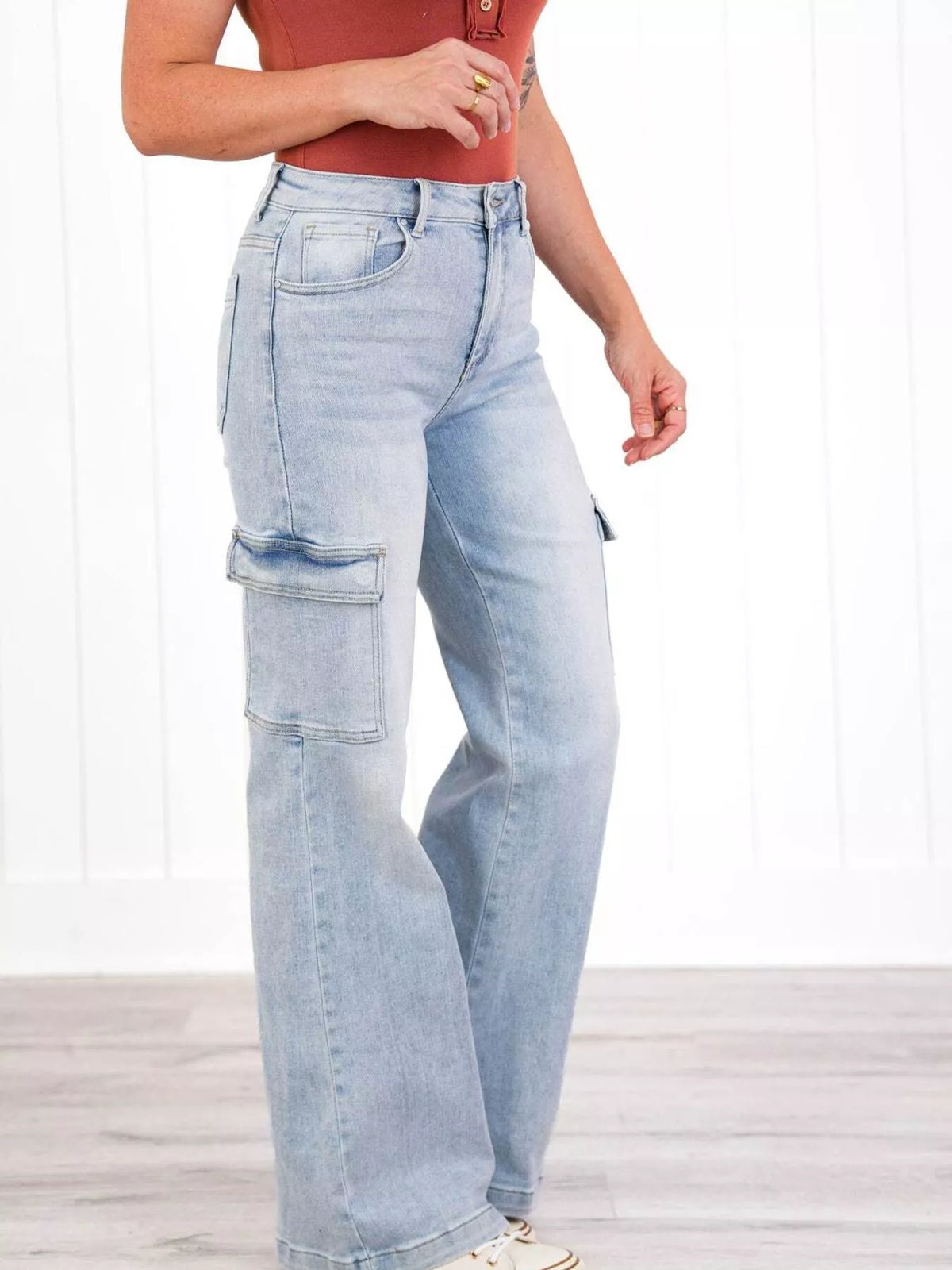Jean Léoviane cargo grande taille – photo produit 3