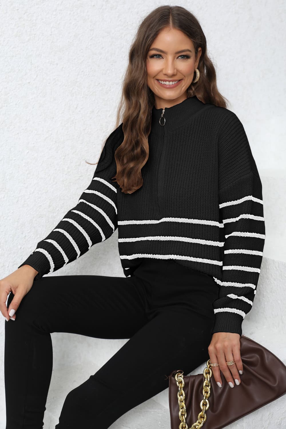 Pull Isée col montant zippé – photo produit 5