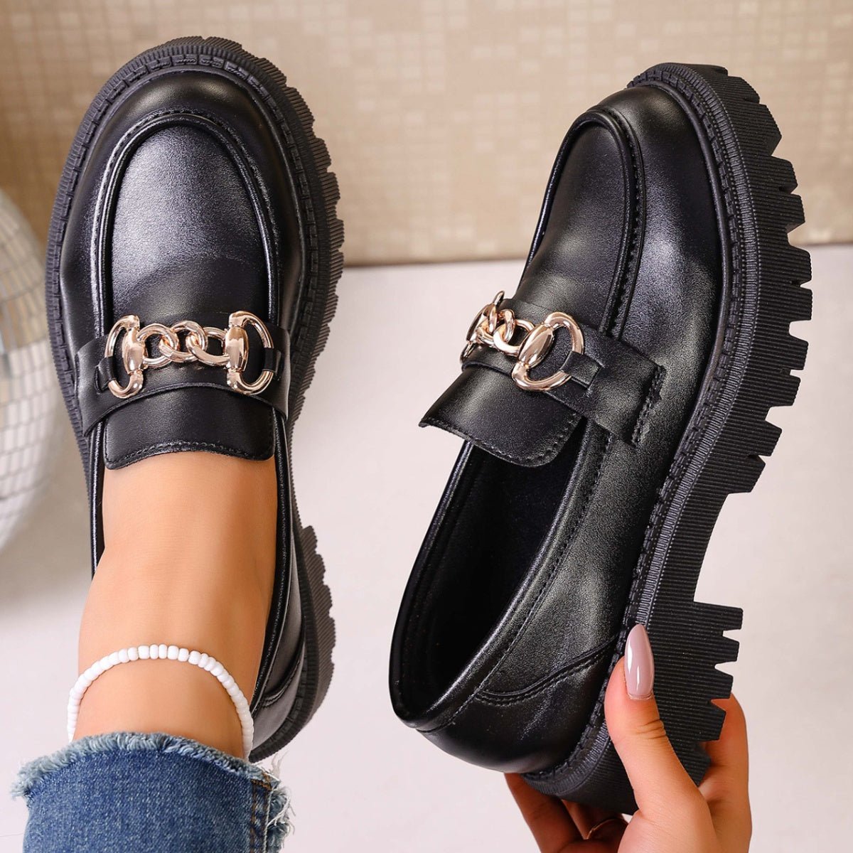 Mocassins Élise à chaîne – photo produit 9