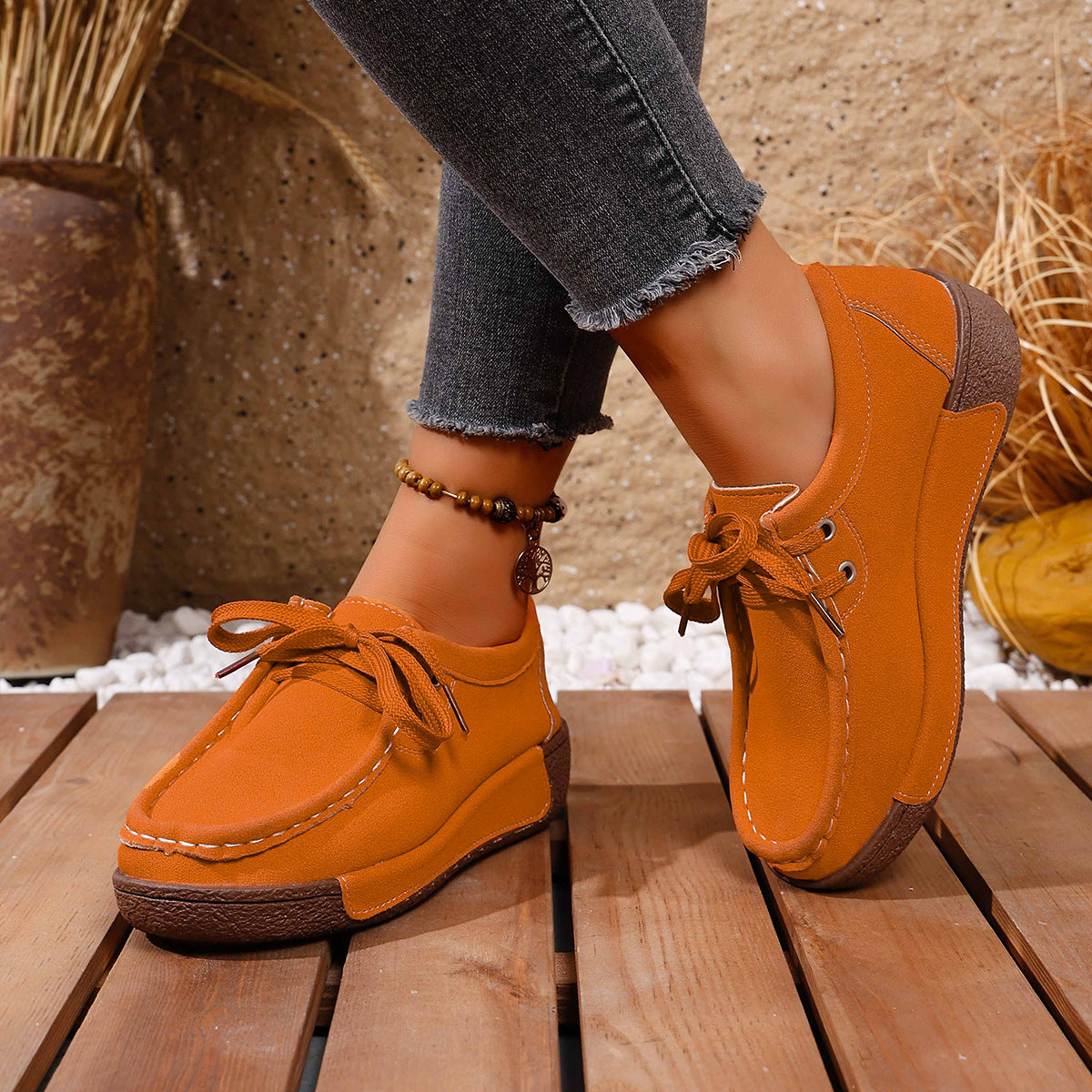 Baskets Aileen en daim – photo produit 10
