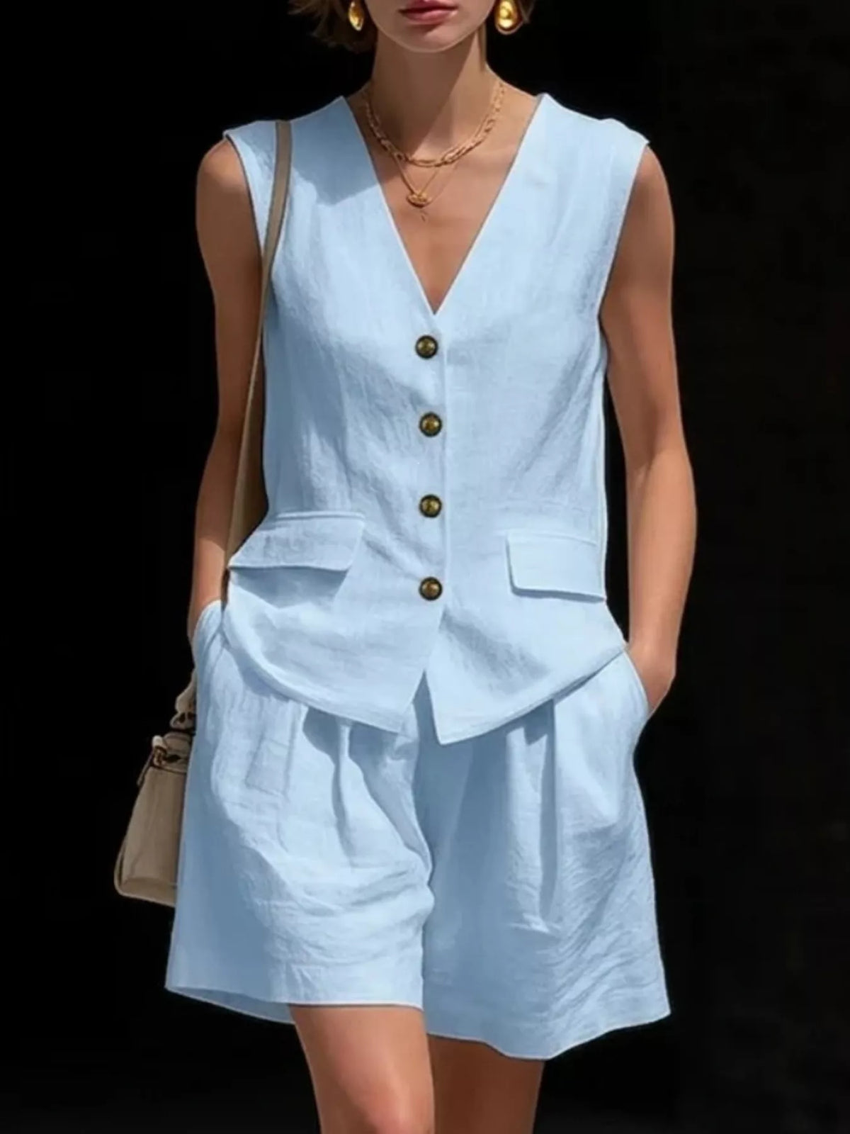 Ensemble Belinda gilet et short – photo produit 7