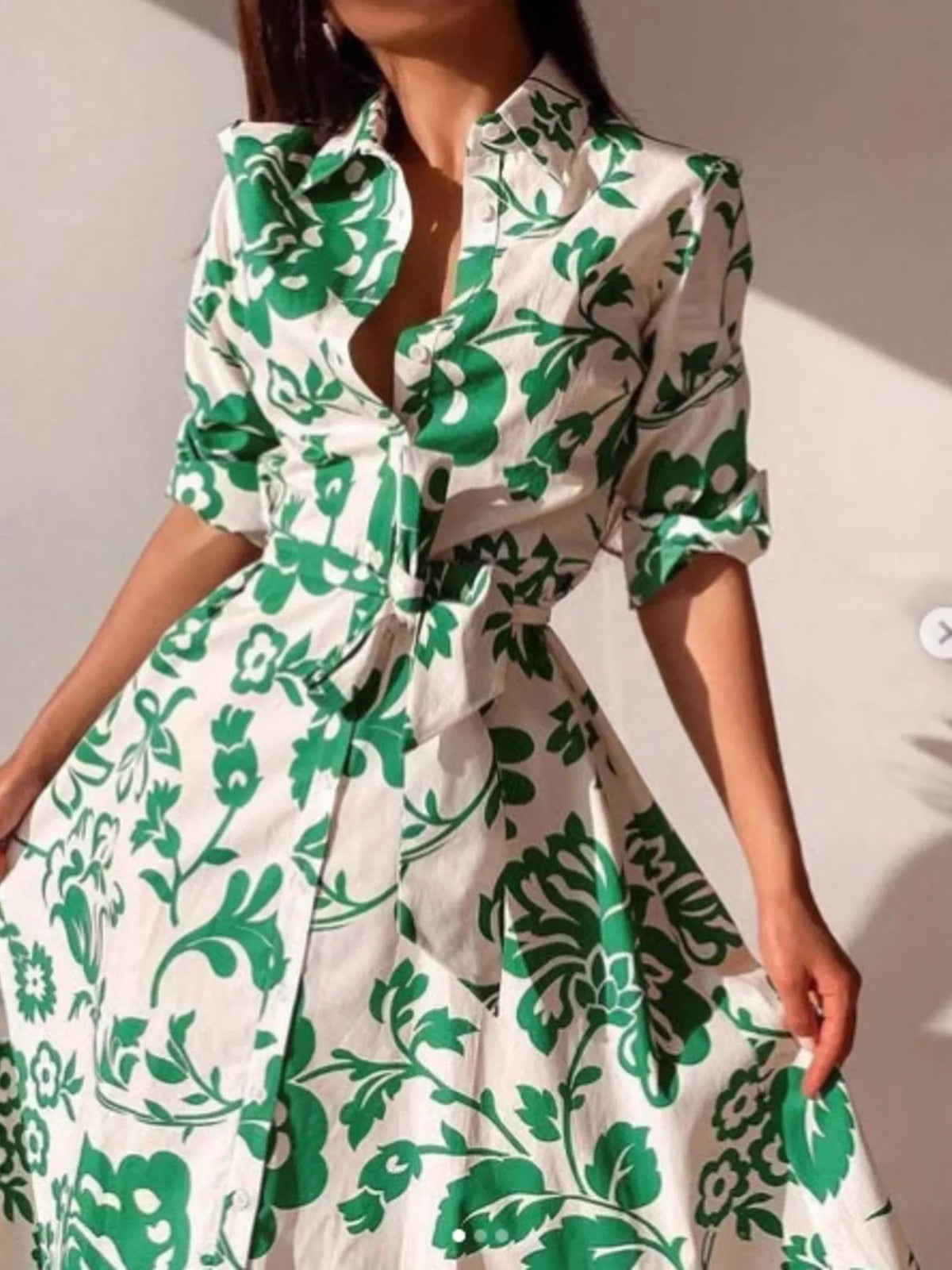 Robe chemise Shamara fleurie – photo produit 2