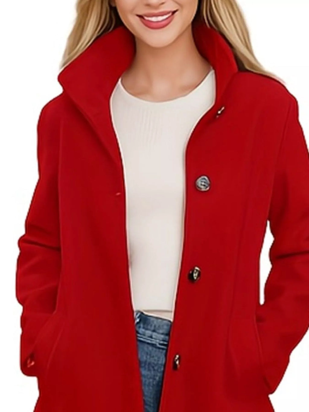Manteau Mirella – boutonné manches longues – photo produit 8