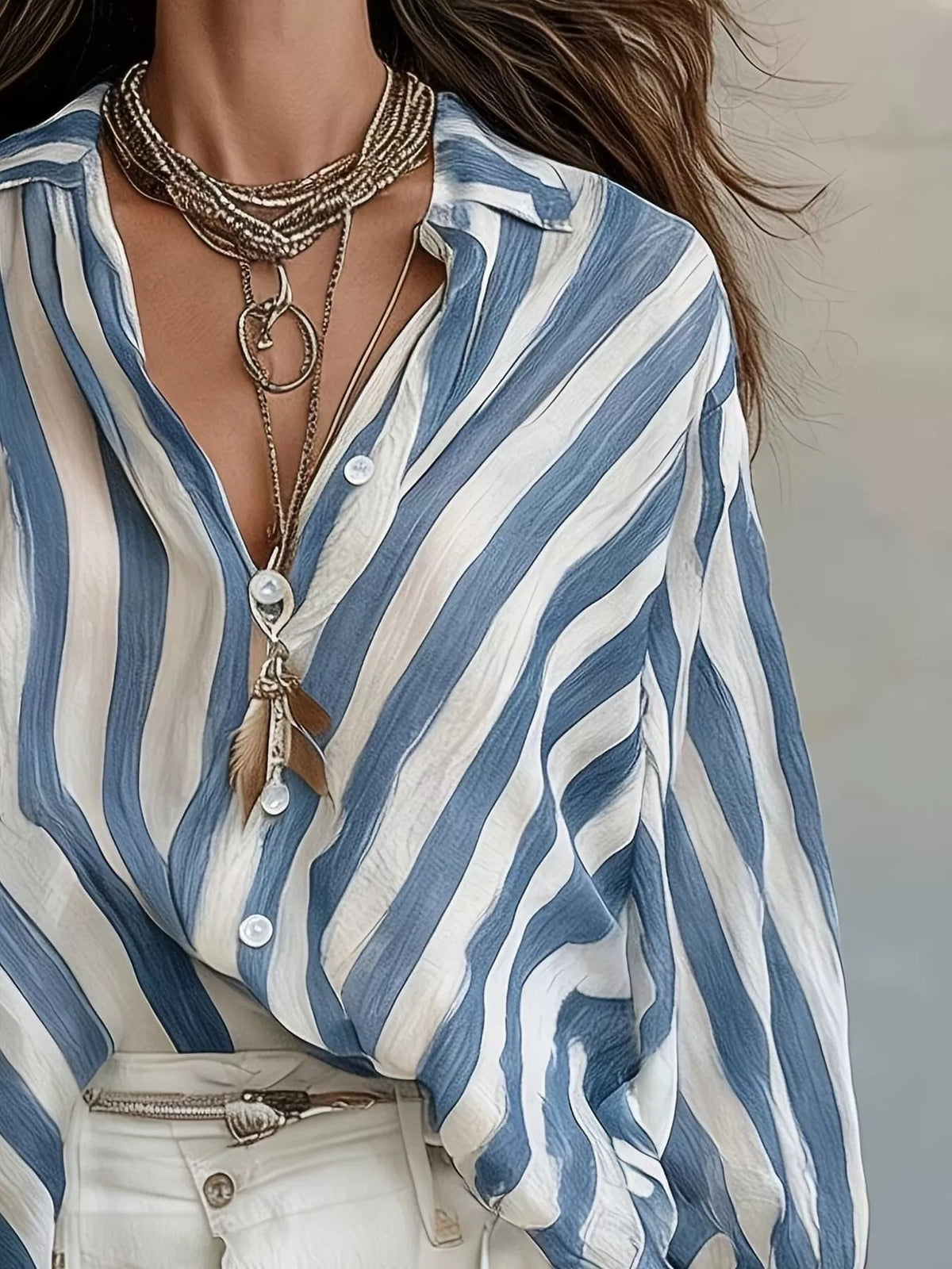 Chemise Maya rayée ample – photo produit 5