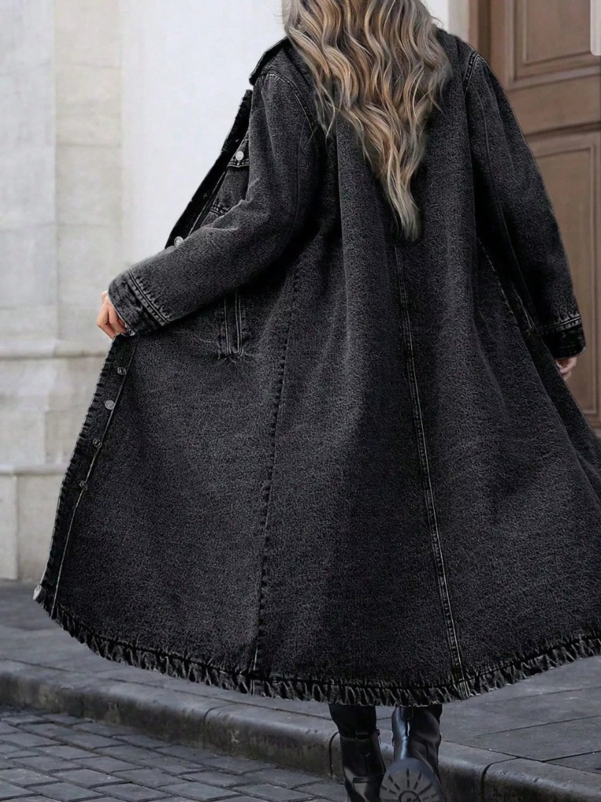 Veste Salomé en jean longue – photo produit 9