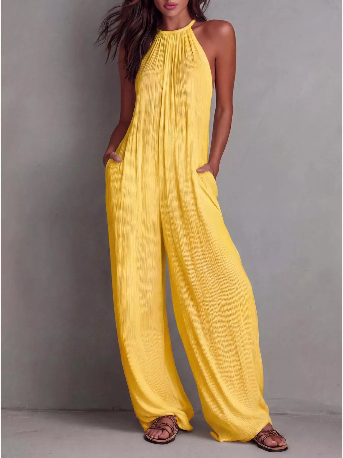 Combinaison Solène – pantalon large sans manches – photo produit 7
