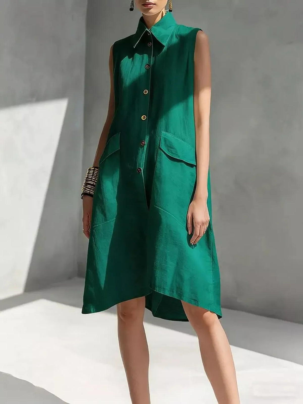 Robe Belinda boutonnée grande taille – photo produit 4